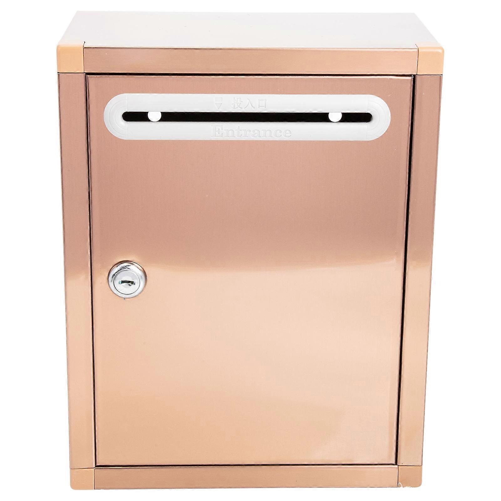 Hanging Post Box Large Mailbox for Letters 2Pcs Golden Metal Suggestion Box
