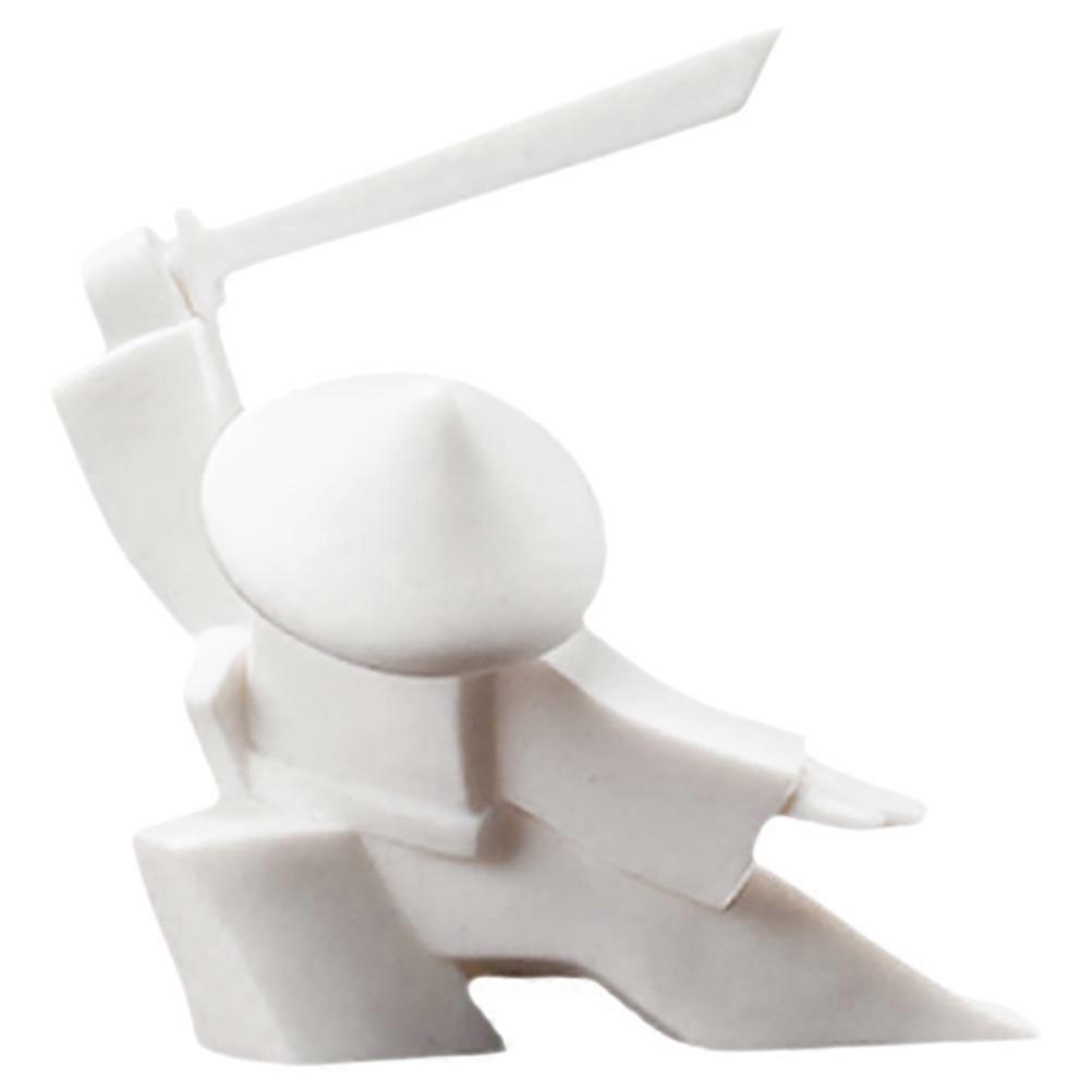 Ceramic Samurai Incense Holder for Decor 2Pcs White Decorative Burner