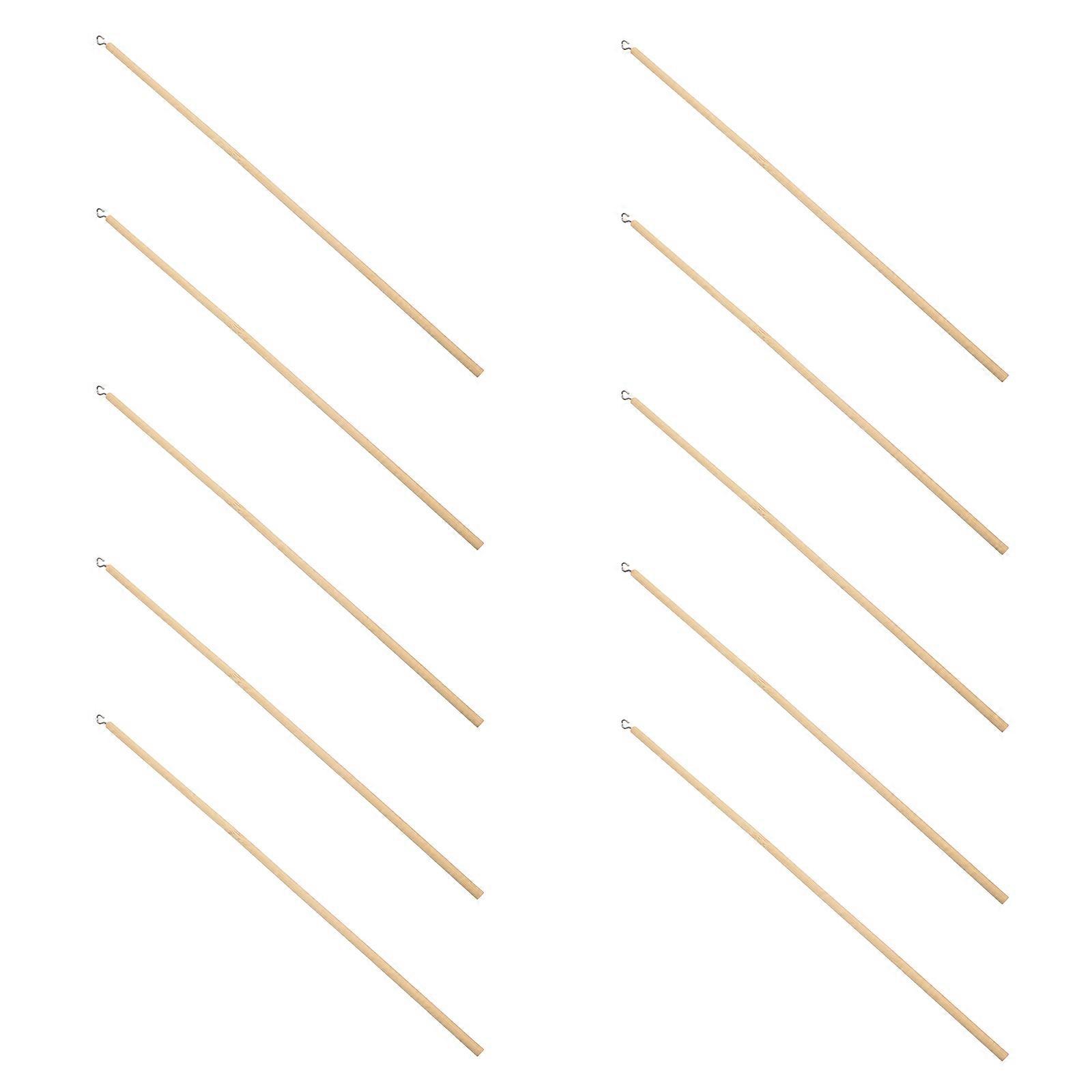 Round Wood Craft Sticks for Shadow Manipulation 10Pcs Wood