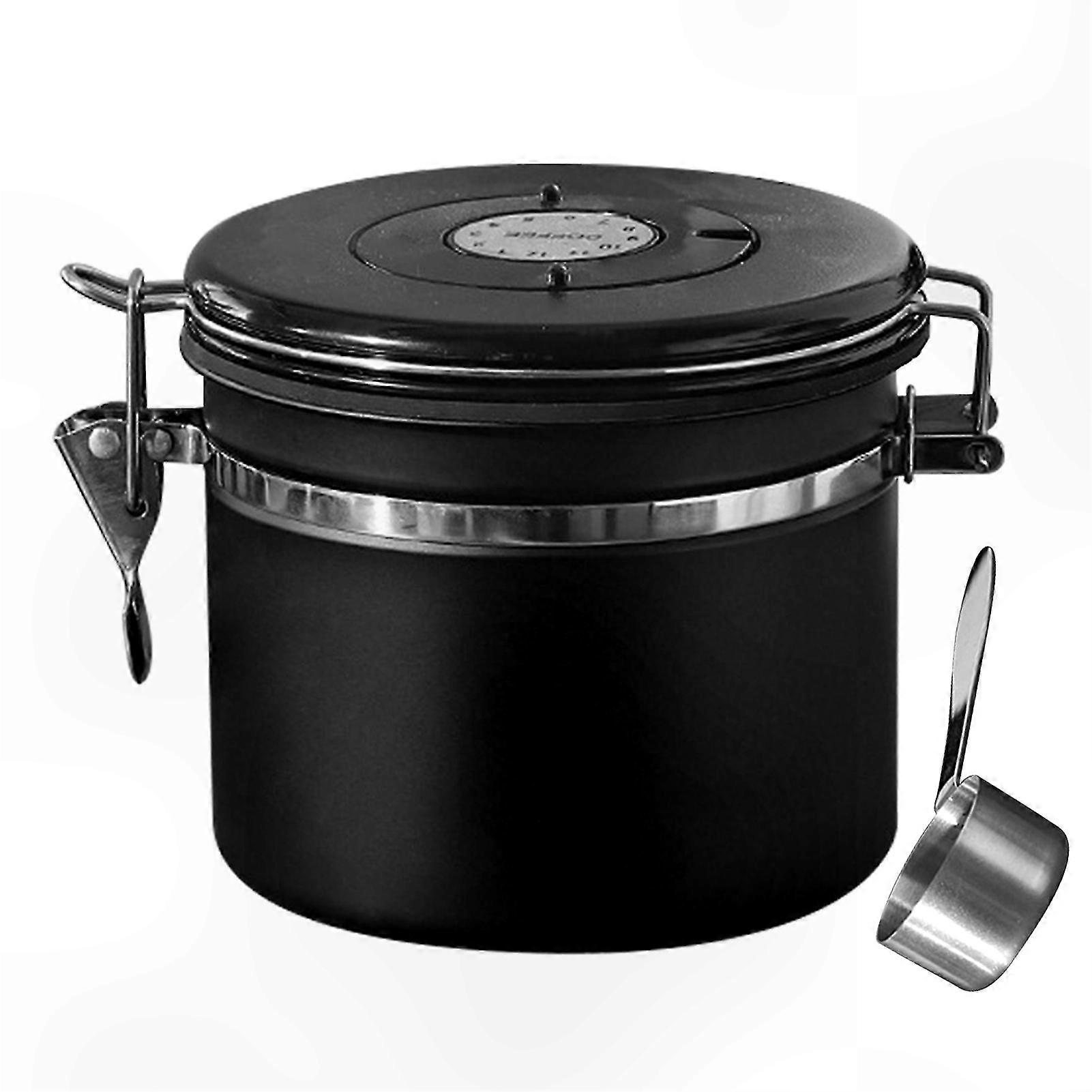 Vacuum Sealed Coffee Canister - Rustproof Container for Coffee Beans and Grounds Preservation