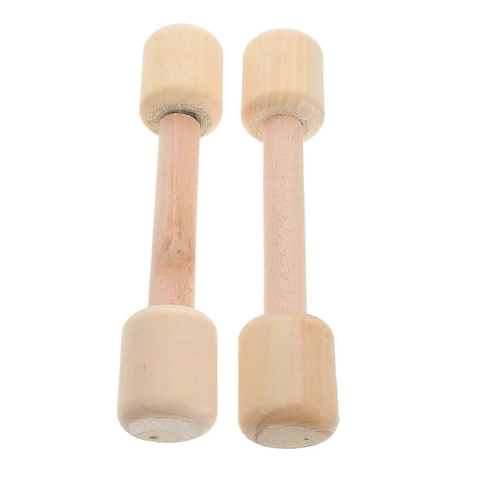 Wooden Dumbbells Set for Kids Handheld Gym Equipment to Improve Grip Strength and Coordination for Boys and Girls