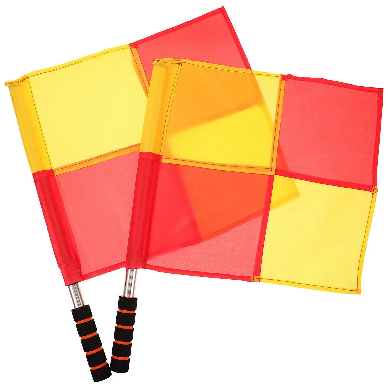 4Pcs Soccer Referee Flags for Race Conducting and Match Signals