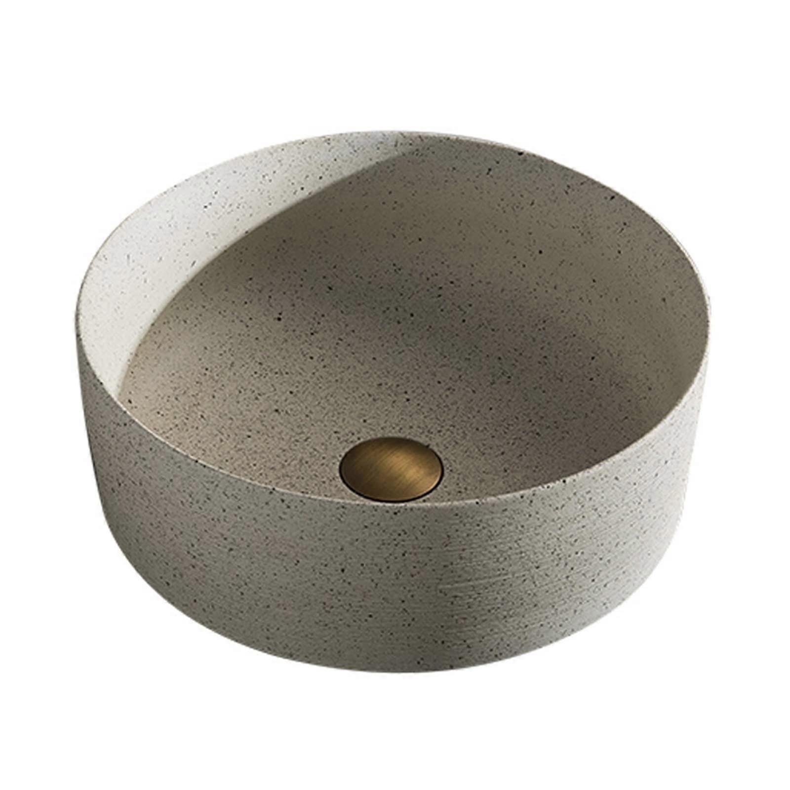 Bathroom Sinks 15.7Inch Round Vessel Sink Porcelain Vanity Basin Color A For Countertop Home Bathroom