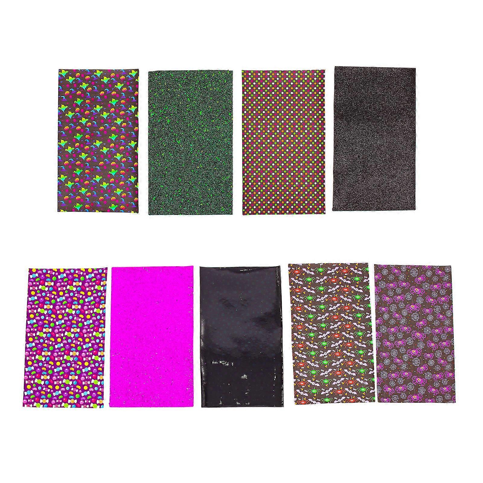 Halloween Themed Faux Sheets For Children And DIY Lovers Craft Projects 18 Sheets Colorful Rectangular Design