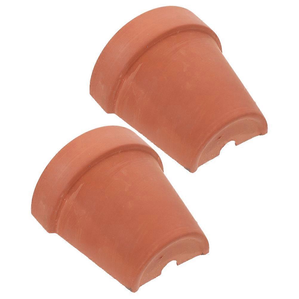 Turtle Hideout Orange Reptile Shelter for 2Pcs Terrarium Decoration