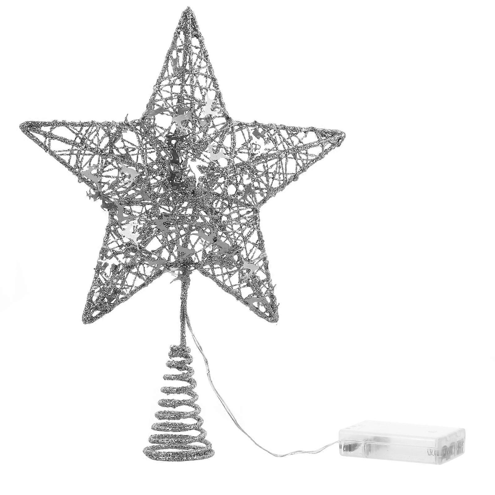Christmas Tree Star Topper Xmas Topper Star Lighting Hanging 2Pcs Decor