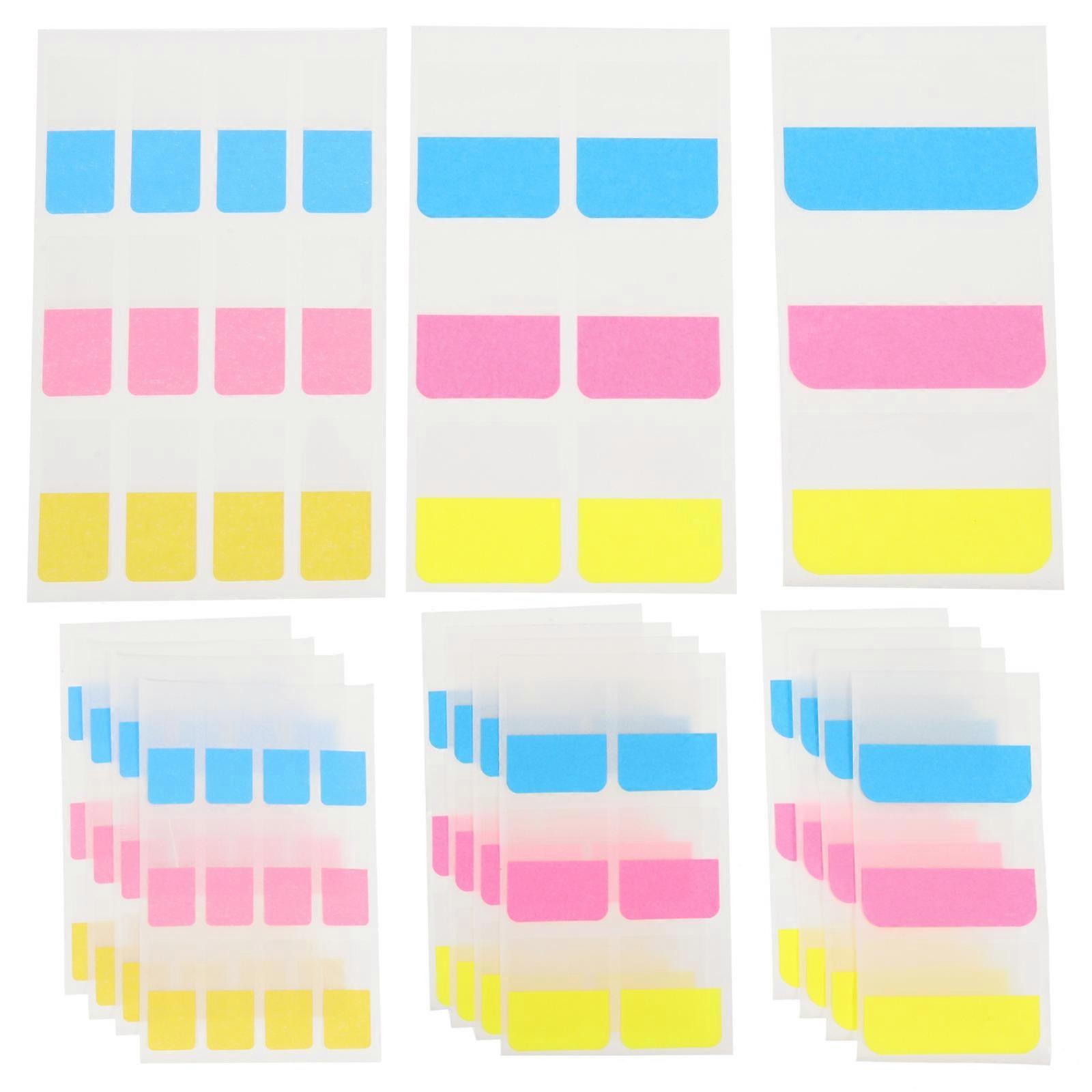 Colored Page Marker Self-Adhesive Page Tabs for Cable 6Sets