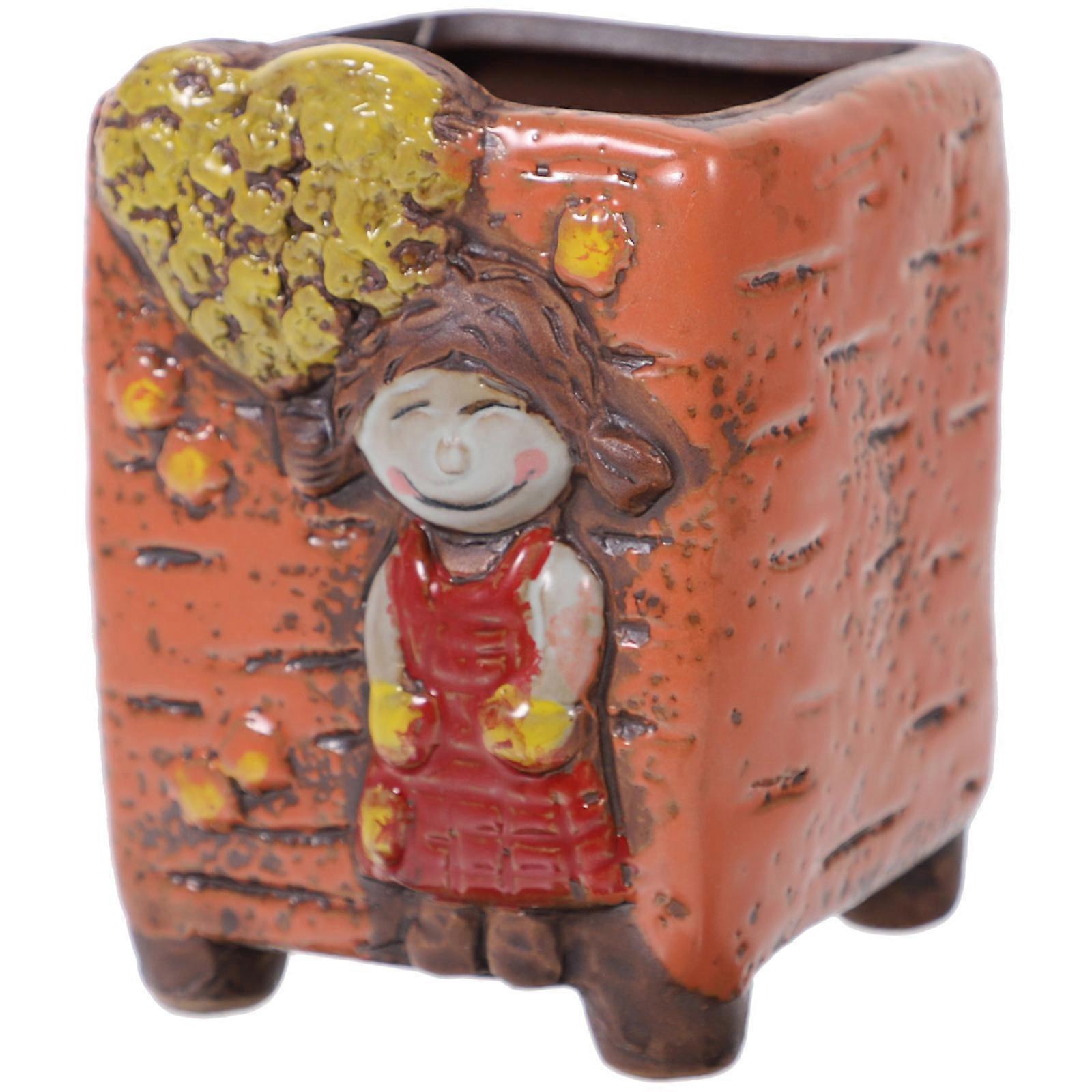 Succulent Pot Ceramic Flower Pot Plant Display Design 1Set