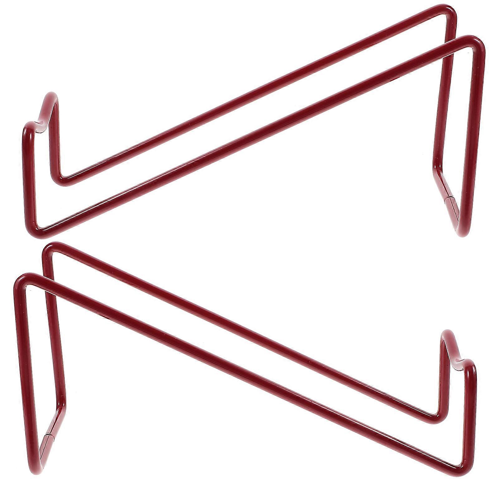 Display Rack 2Pcs Multi-Functional Storage Solution For Bar Use With Compact Design In Sturdy Iron