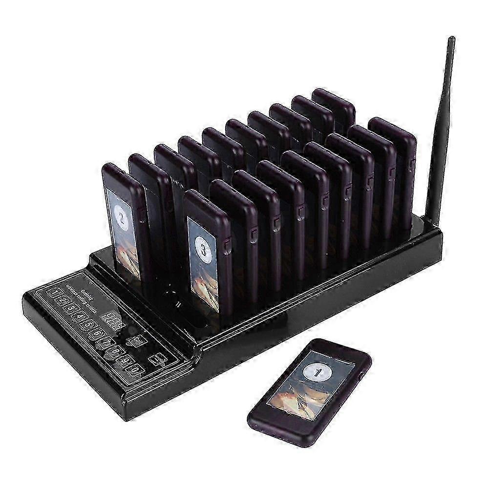 Wireless Waiter Calling System Restaurant Pager With 20 Channels for Cafes, Food Courts and Shops