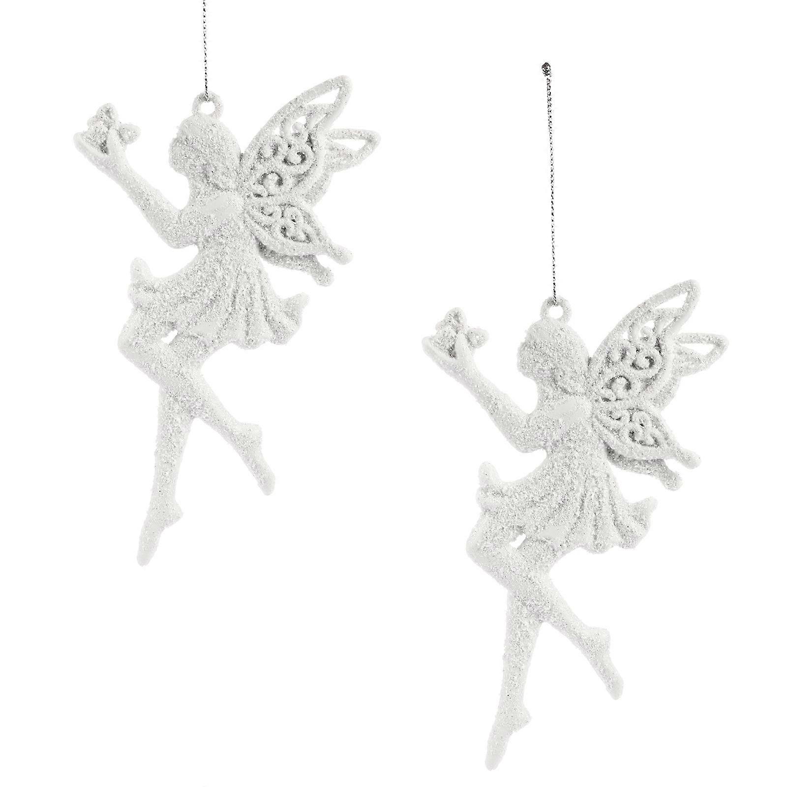 Christmas Pendant Hanging Decoration for Tree with 6Pcs White Set