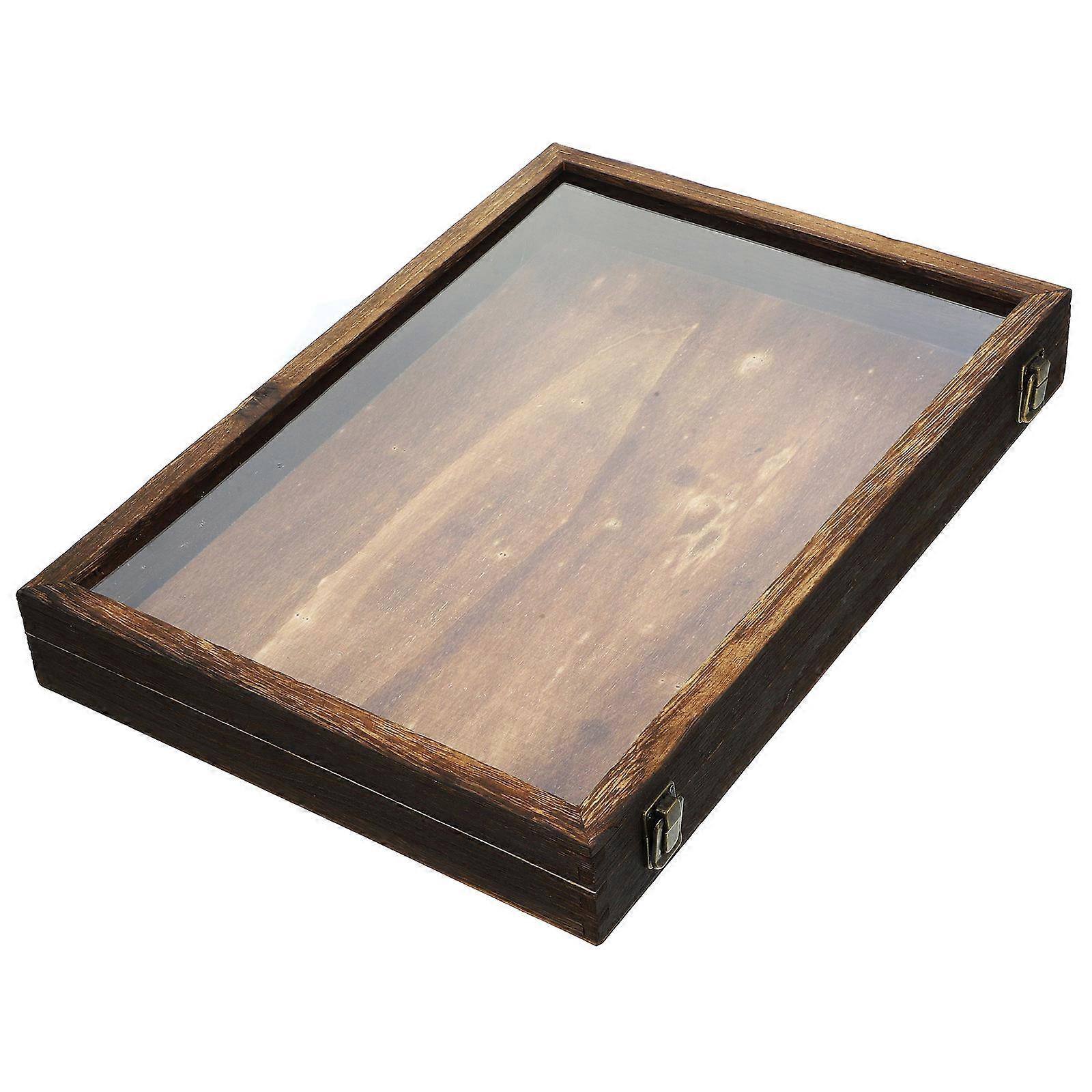 Wooden Butterfly Display Box for Insect Specimen Collection with 2Pcs Boxes
