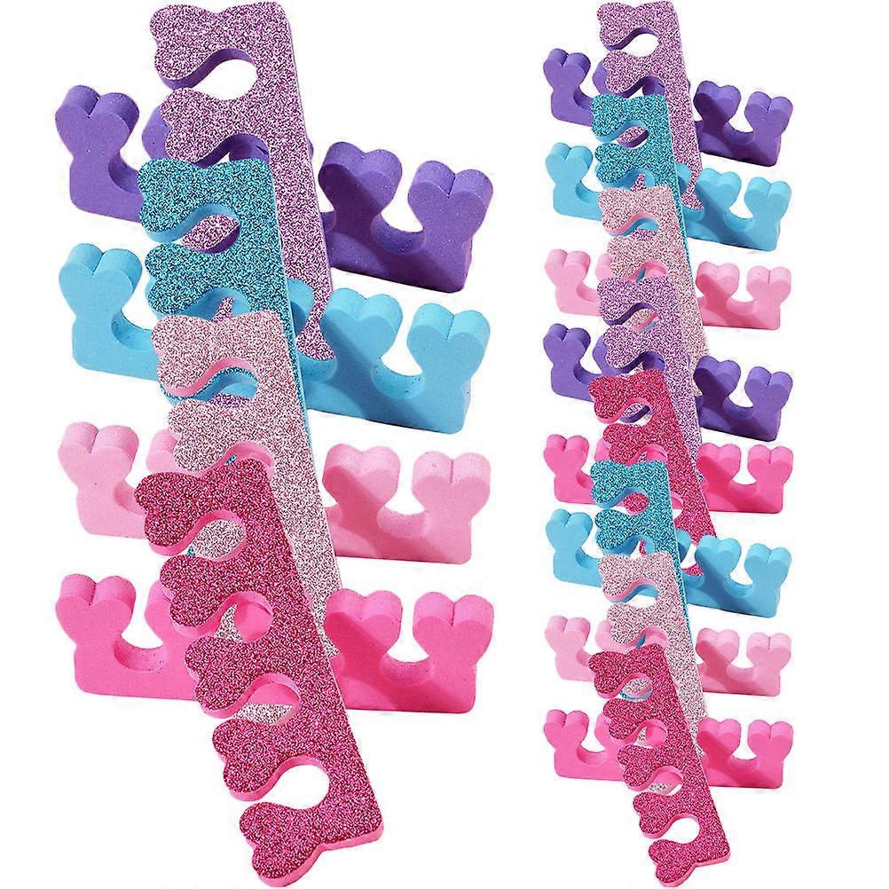 Assorted Color Nail Art Toe Separators for Pedicure 24Pcs Manicure Accessories