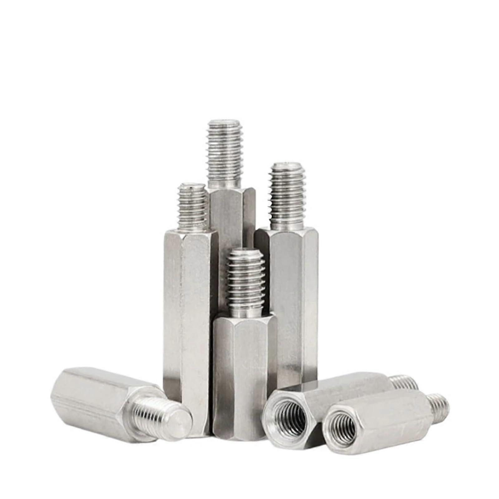 M2 M2,5 M3 M4 M5 M6 M8 M10 Rozsdamentes acél hatszögletű távtartó külső-belső menetes csavar (20 mm-10 db, M5 (C menet 8 mm)