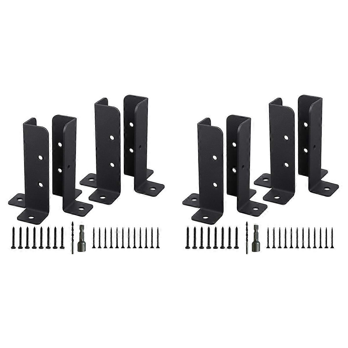 4Pcs Adjustable Deck Post Anchor Base Brackets Fence