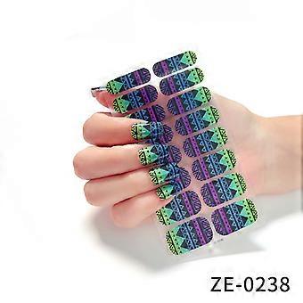 16 Pcs 3D Onion Powder Hot Stamping Adhesive Nail Polish Film Stickers, Nail Art Decals for Personal Use or Gift