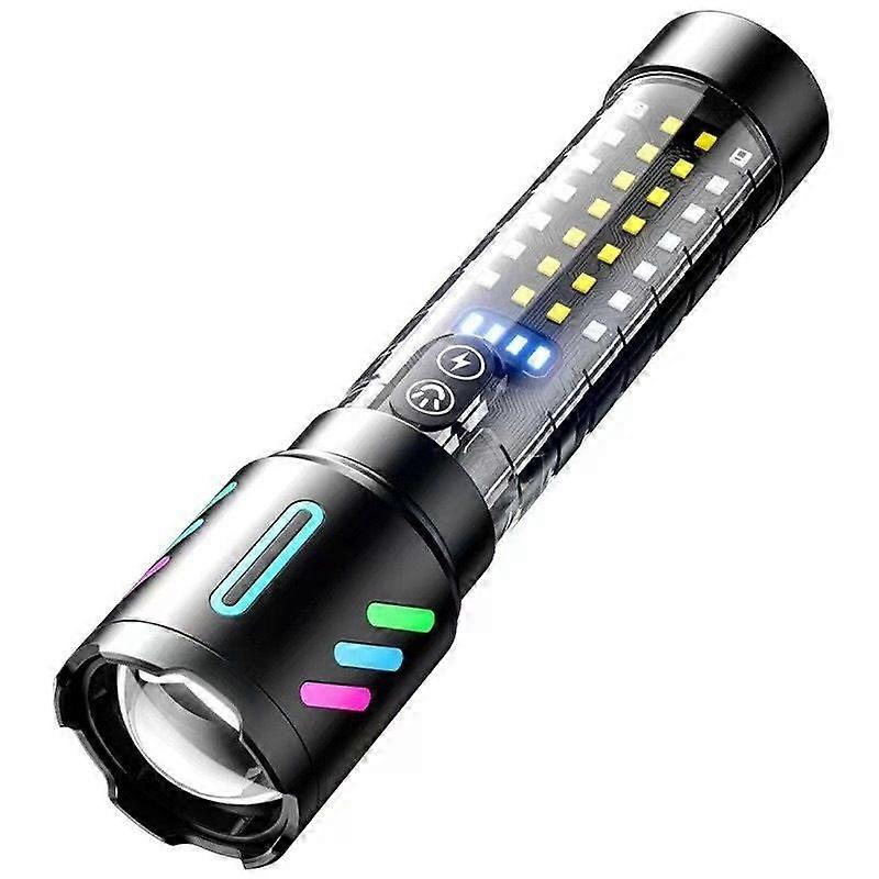 Type-C Rechargeable Outdoor Zoom Strong Laser Flashlight