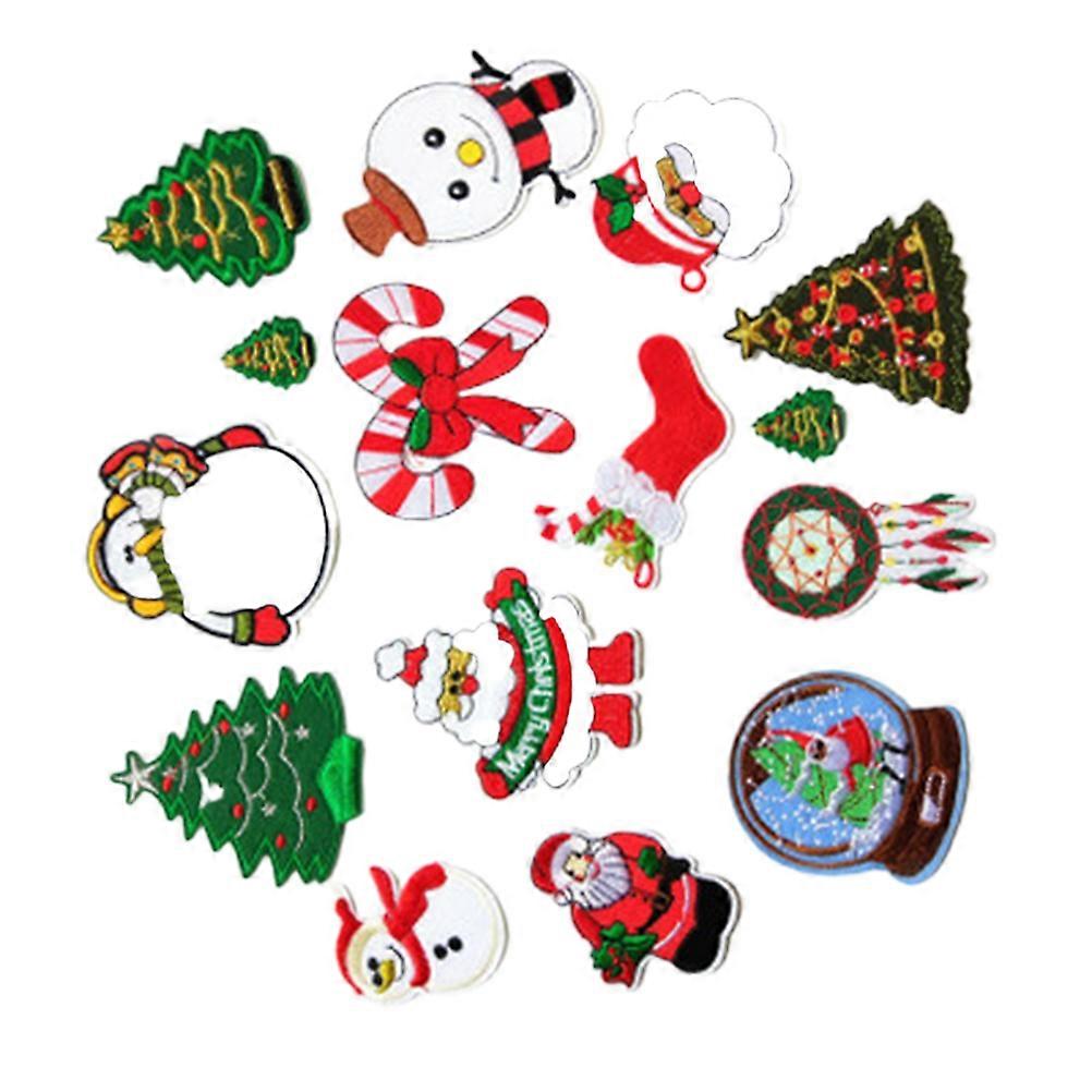 Christmas DIY Patches Sticker Embroidery Patches for Clothes 1Set