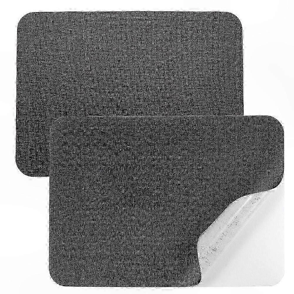 Black Rectangular Linen Fabric Patch for Furniture Repair, 28x20.4cm, Self-Adhesive Sofa and Seat Restoration Solution
