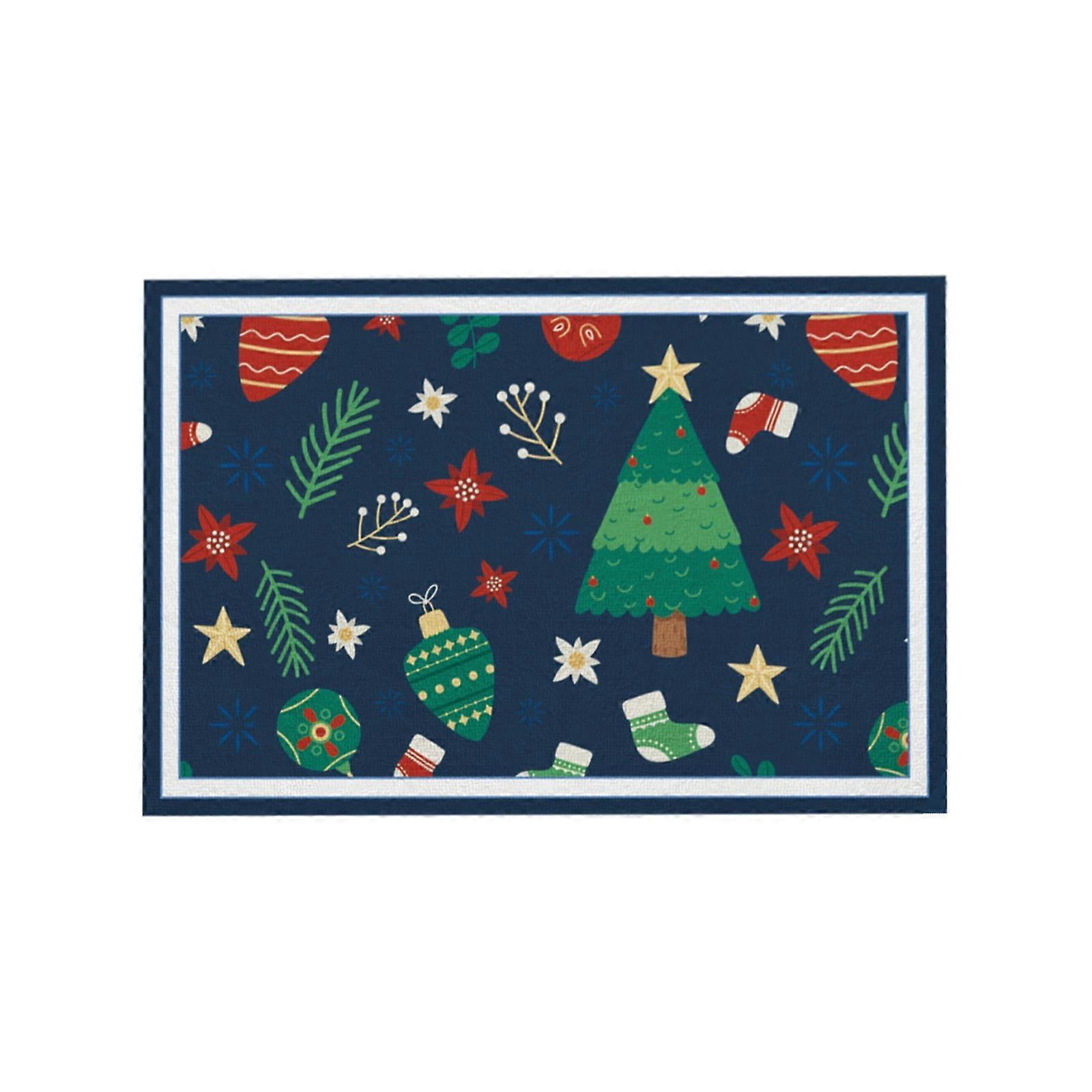 Tapis de Noël épais antidérapant absorbant l'eau, paillasson de maison, tapis de porche en boue de diatomées