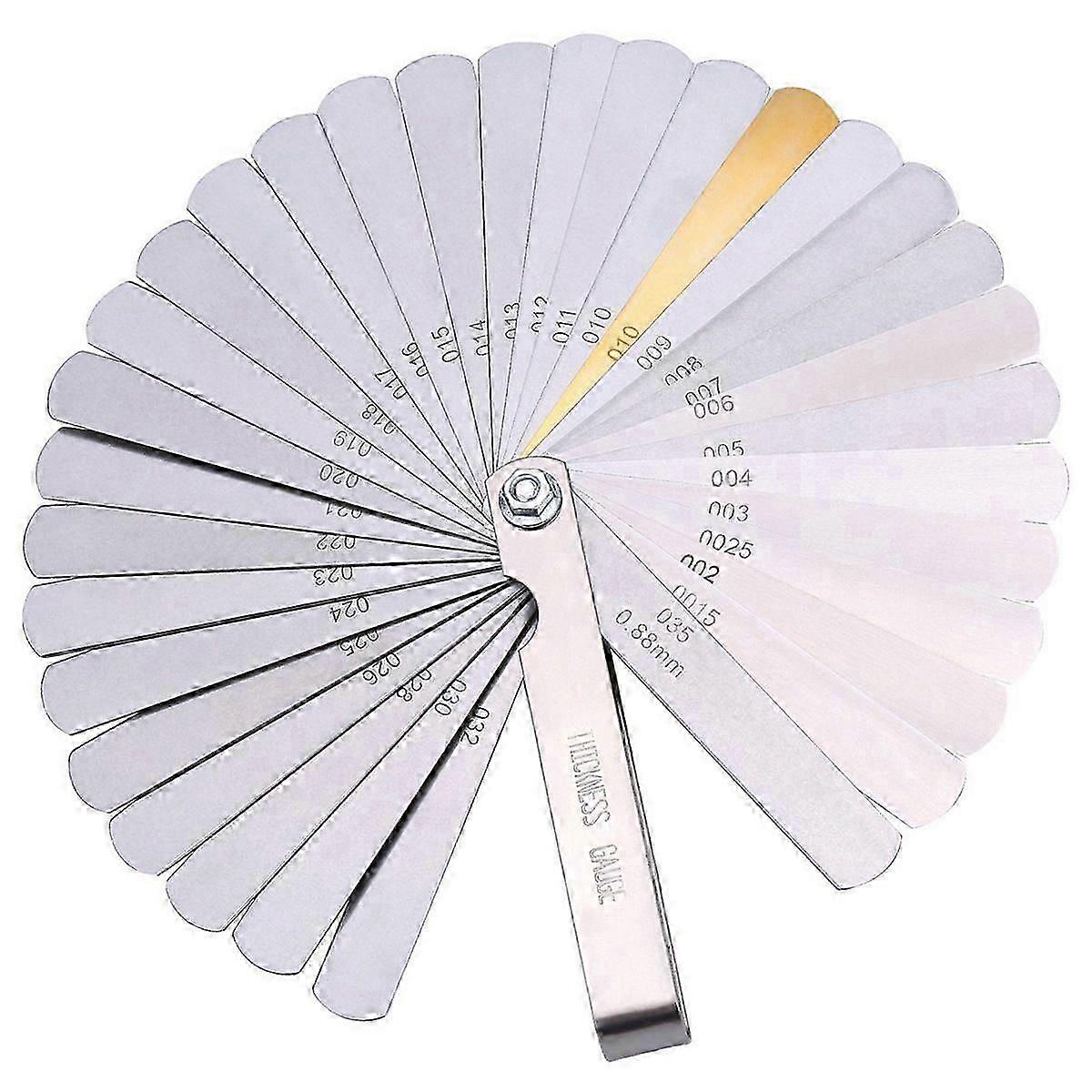 32-piece guitar string height measuring ruler height measurement tool stainless steel feeler gauge blade feeler gauge