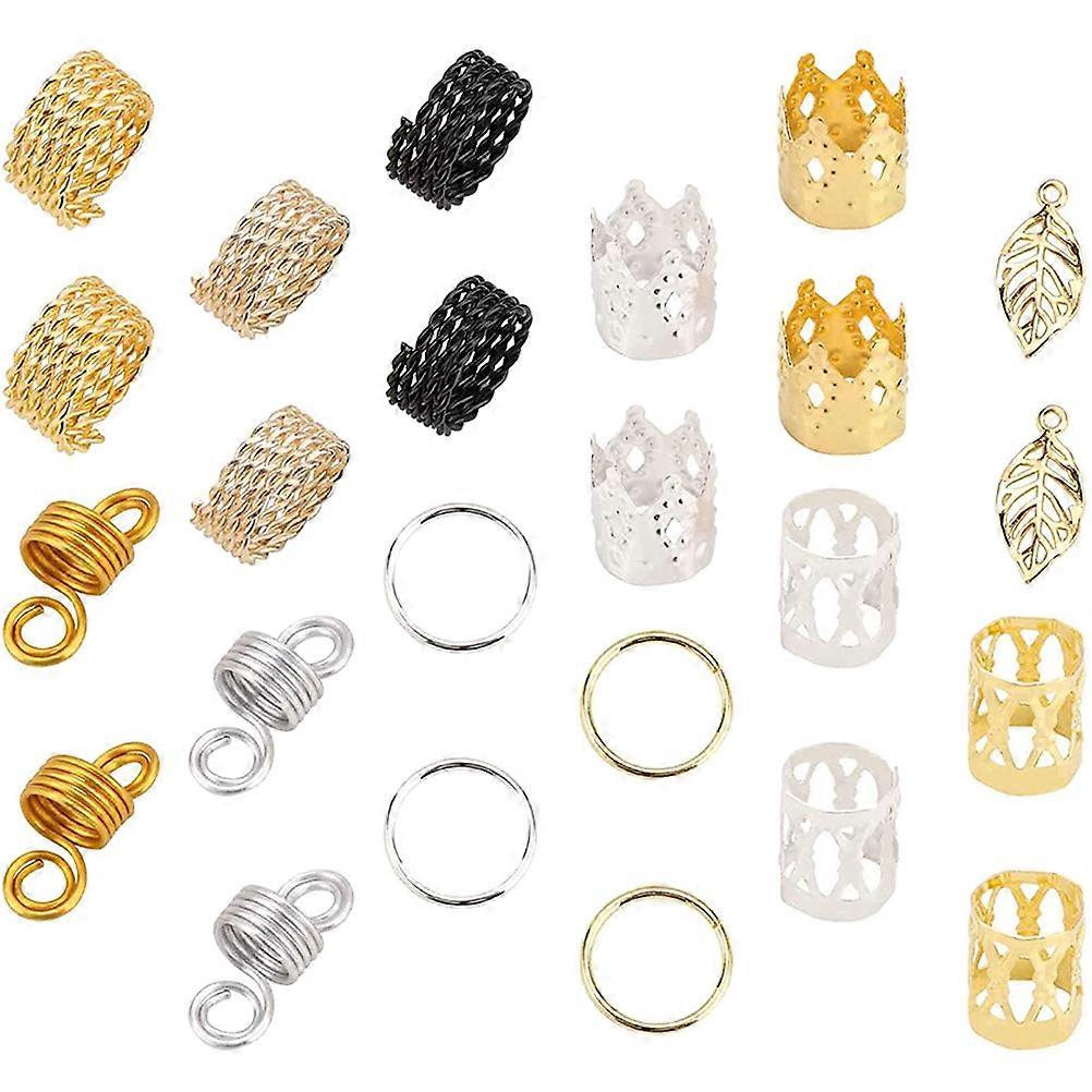 Ensemble de 5 bracelets tressés pour dreadlocks et accessoires pour femmes