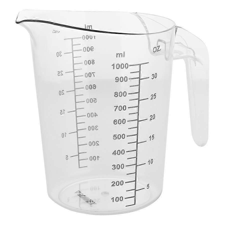Sunnex Stackable Measuring Jug 1L Clear Polycarbonate Durable Kitchen Essential Plastic Utensils Measure Sturdy