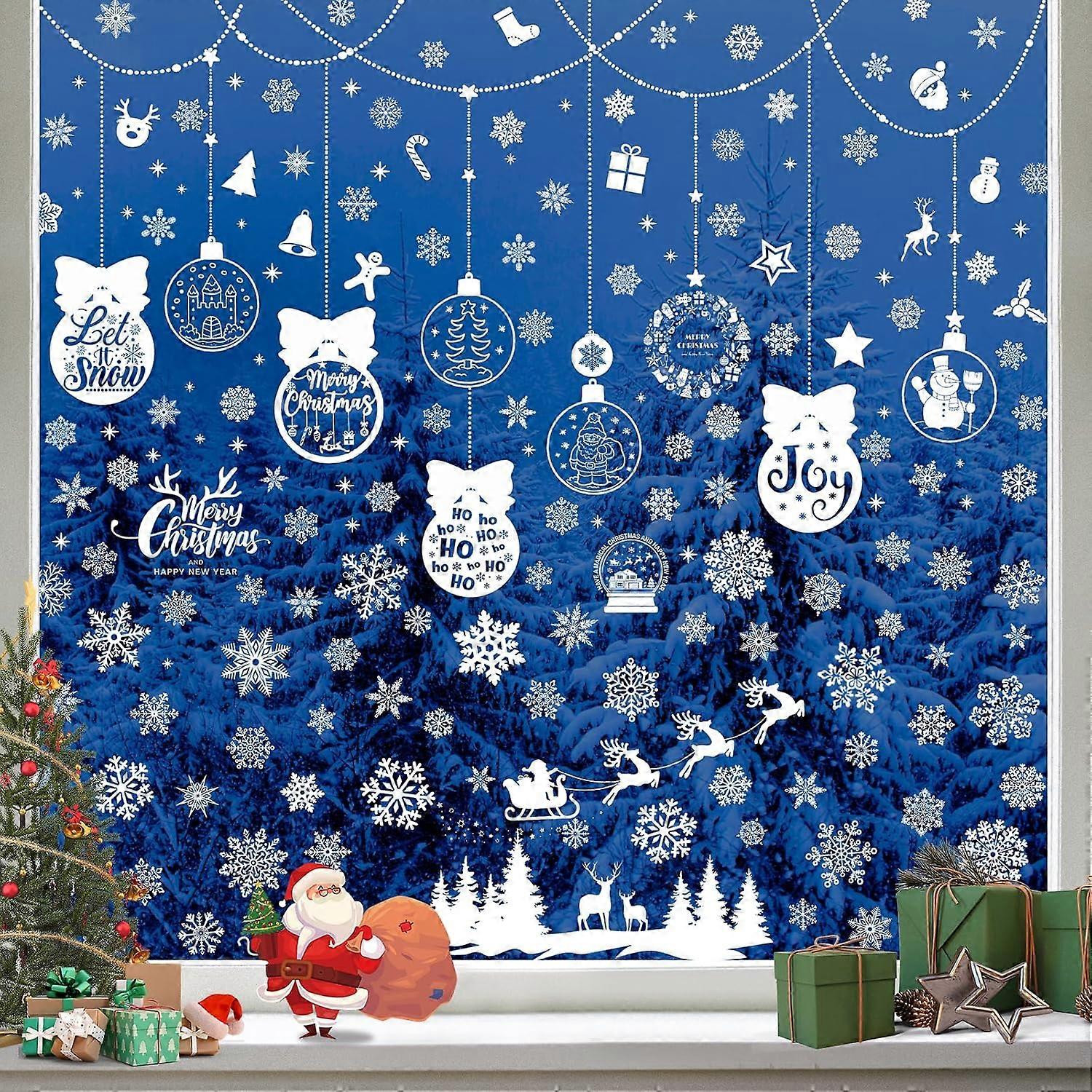 Christmas Window Decoration Stickers 9 Sheets,Christmas Window Sticker