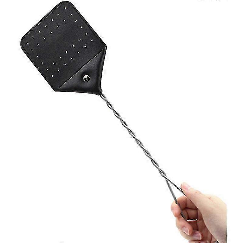 3pcs Leather Fly Swatter - Made With Thicker Wire - For Removing Flies, Bugs
