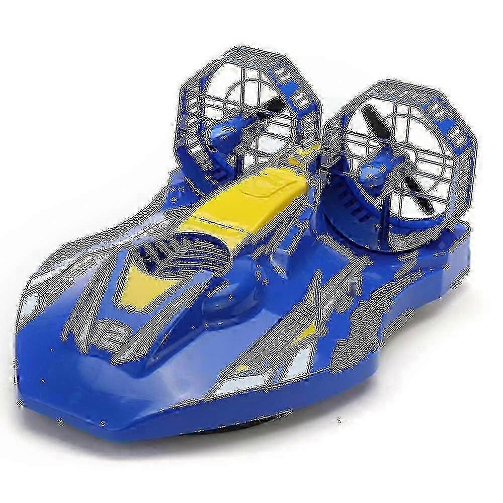 2.4g 4ch Rc Twin-propeller Hovercraft Ep Amphibious Boat With Double Motors Rtr Model