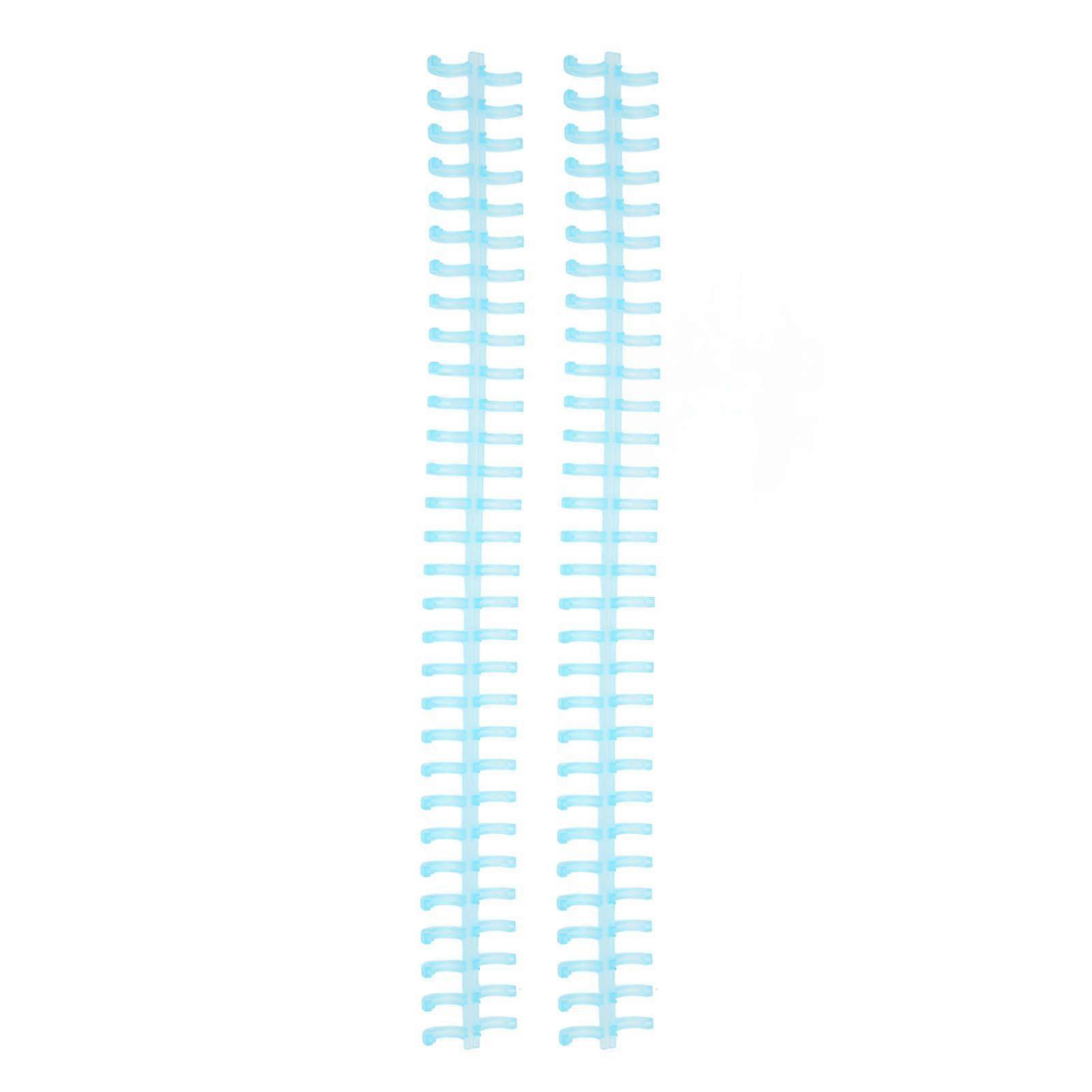 10 Pcs Loose Leaf Binding Spine 30 Hole Cuttable Wear Resistant PP Plastic 10mm Binding Comb for Student Office Transparent Light BlueSH