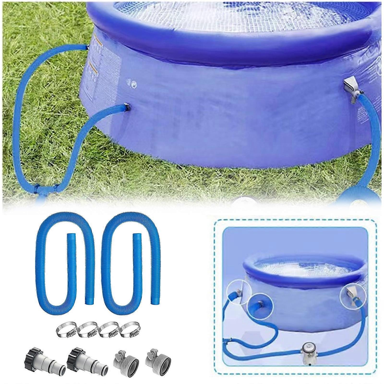 2 Pack Pool Pump Hose Replacement Kit, 59'' Long, 2 Hoses & 4 Clamps, Compatible with ()