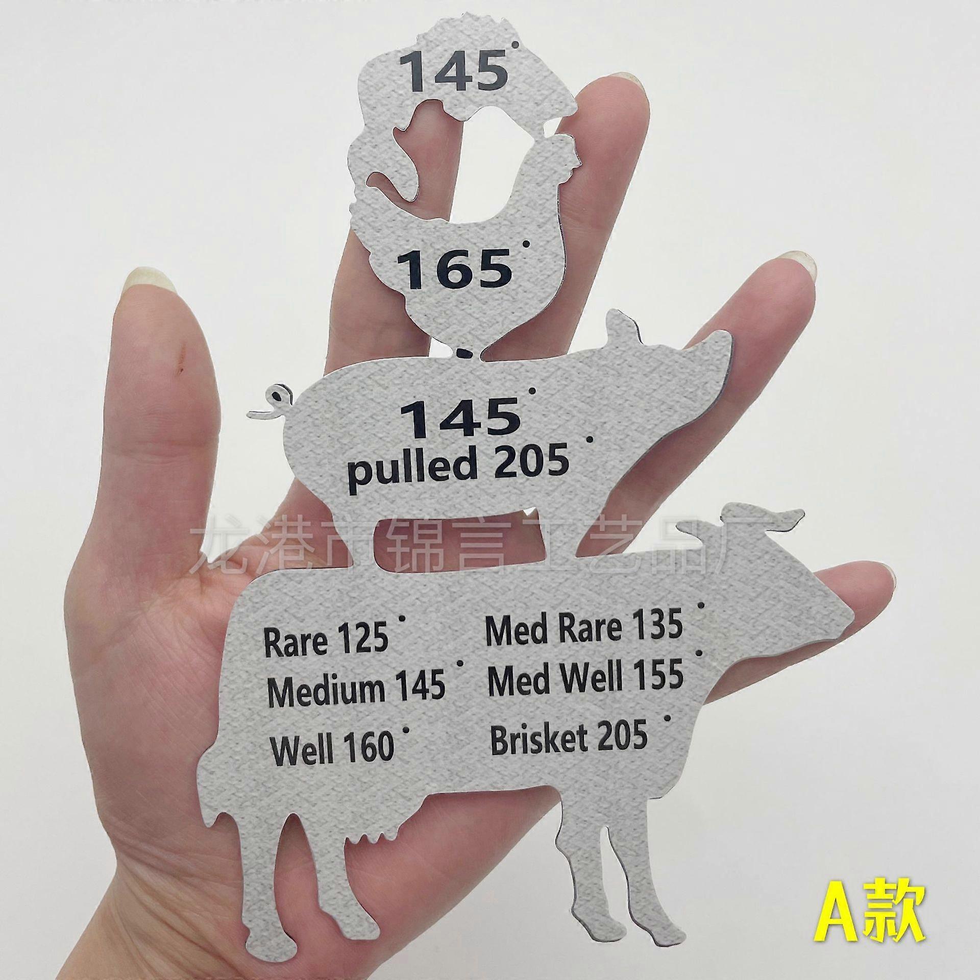 Meat Temperature Guide BBQ Gift Men Grilling Party Creative Cooking Meat Chart