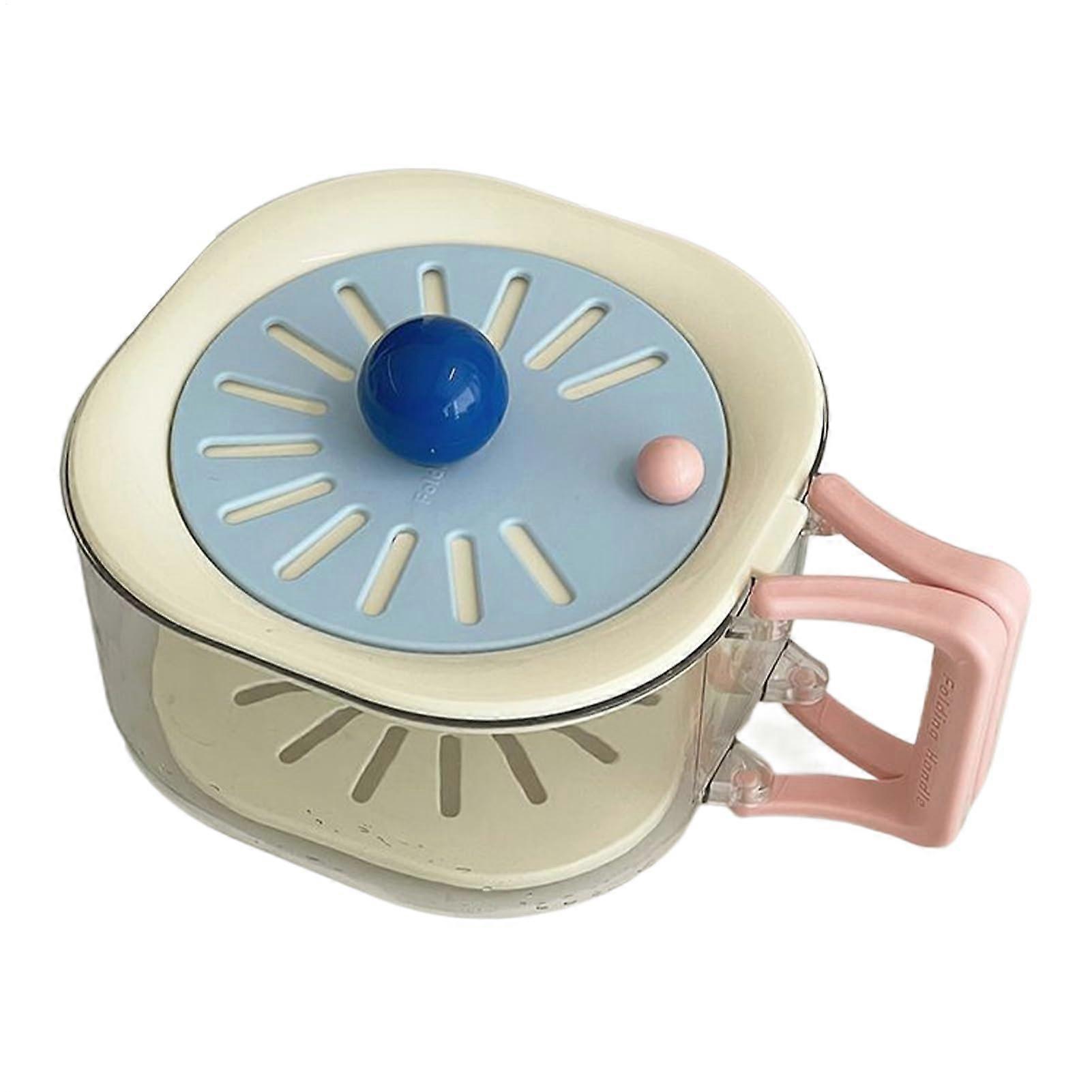 Fruit Strainer Container With Lid Drain Basket 2In1 Storage Wash Box Kitchen Sink Organizer