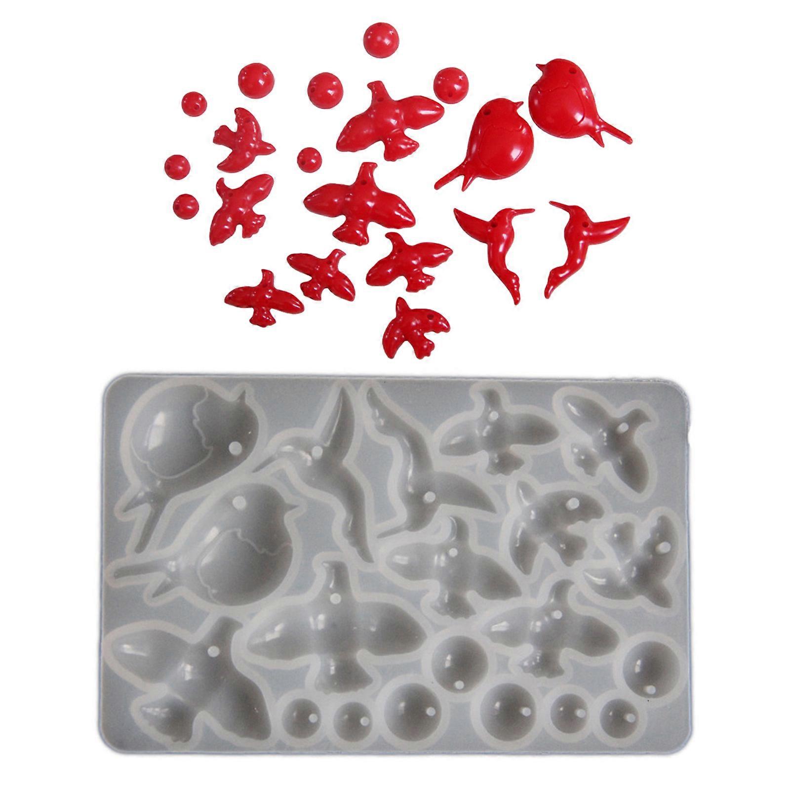 Silicone Doves Pendant Mold Set With Multiple Bird Shapes For Epoxy Resin Jewelry Making And Creative Projects Multicolor