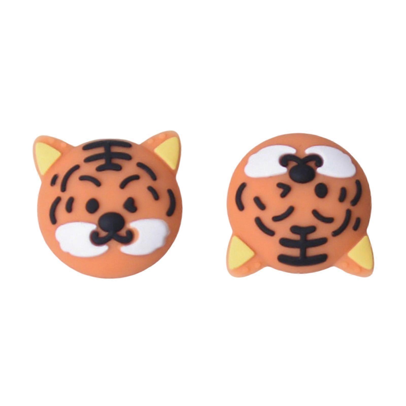 2pcs Animal Pattern Analog Stick Caps for NS Gaming Accessories Controller Thumbstick Covers Joystick Caps Multicolor