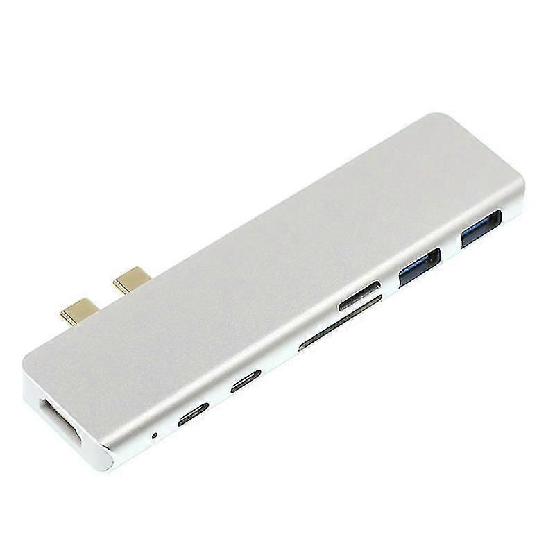 7 In 1 Docking Station For Macbook 4k Hd Double Head Type C Adapter