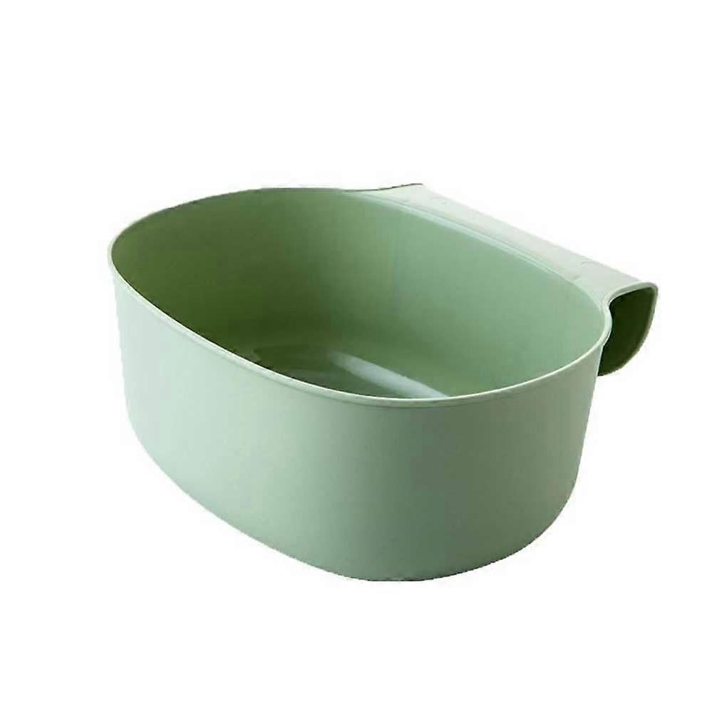 2 Pack Kitchen Hanging Trash Can with Cabinet Buckle Garbage Bin for Countertop and Table Storage Green