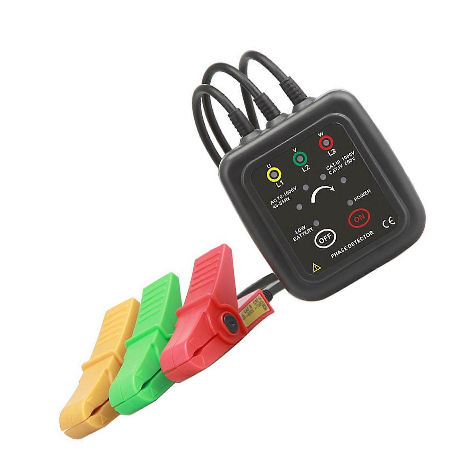 Magnetic Mounting Phase Rotation Diagnosis Tester With ABS Shell Suitable For Motorcycle Diagnostics Vehicle Maintenance Multicolor