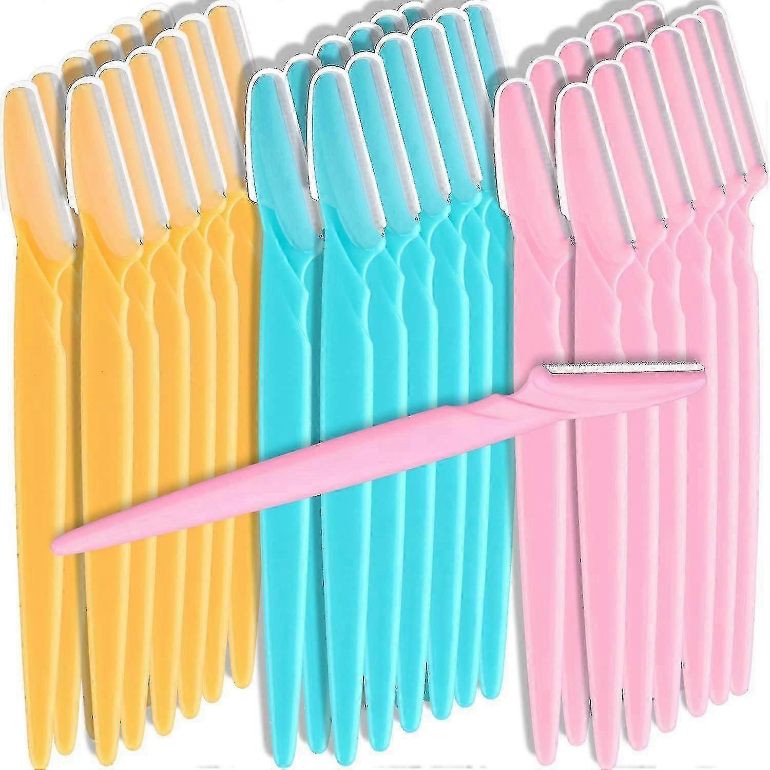 48 stuks gezichts scheermes wenkbrauw scheermes trimmer met precisie cover een