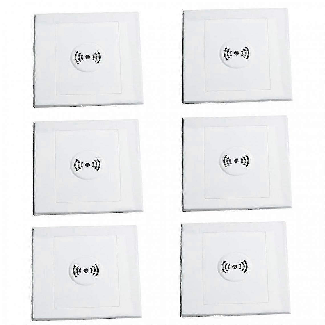 6 Pcs Automatic Light Switches Controlled By Wall Lamp Light Wall Mounted 3 Lines