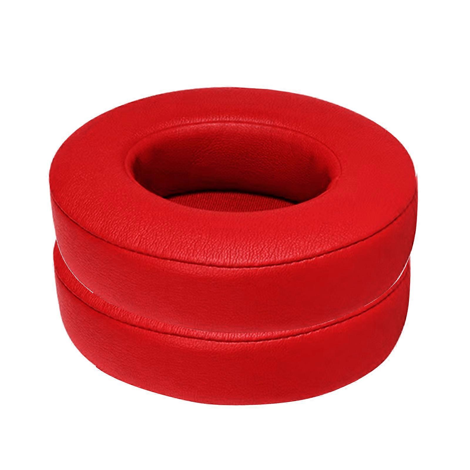 ソフトプロテインイヤーパッド、Studio2.0 & 3.0 Over Ear Headphonesの交換、イヤーカップ、快適性の向上、ノイズアイソレーション、レッド