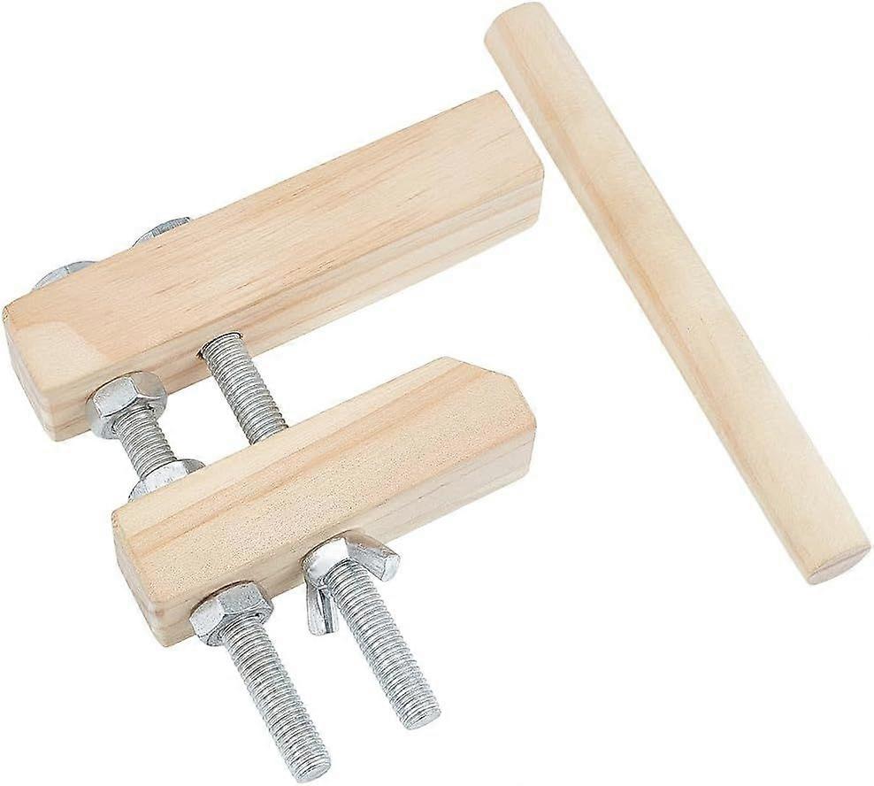 Wood Thread Yarn Holder Warping Clamp Set with 4.96 Inch Column and 4 Inch Screw Warping Pegs for Weaving Knitting and Crocheting Thread Rack Cloth We