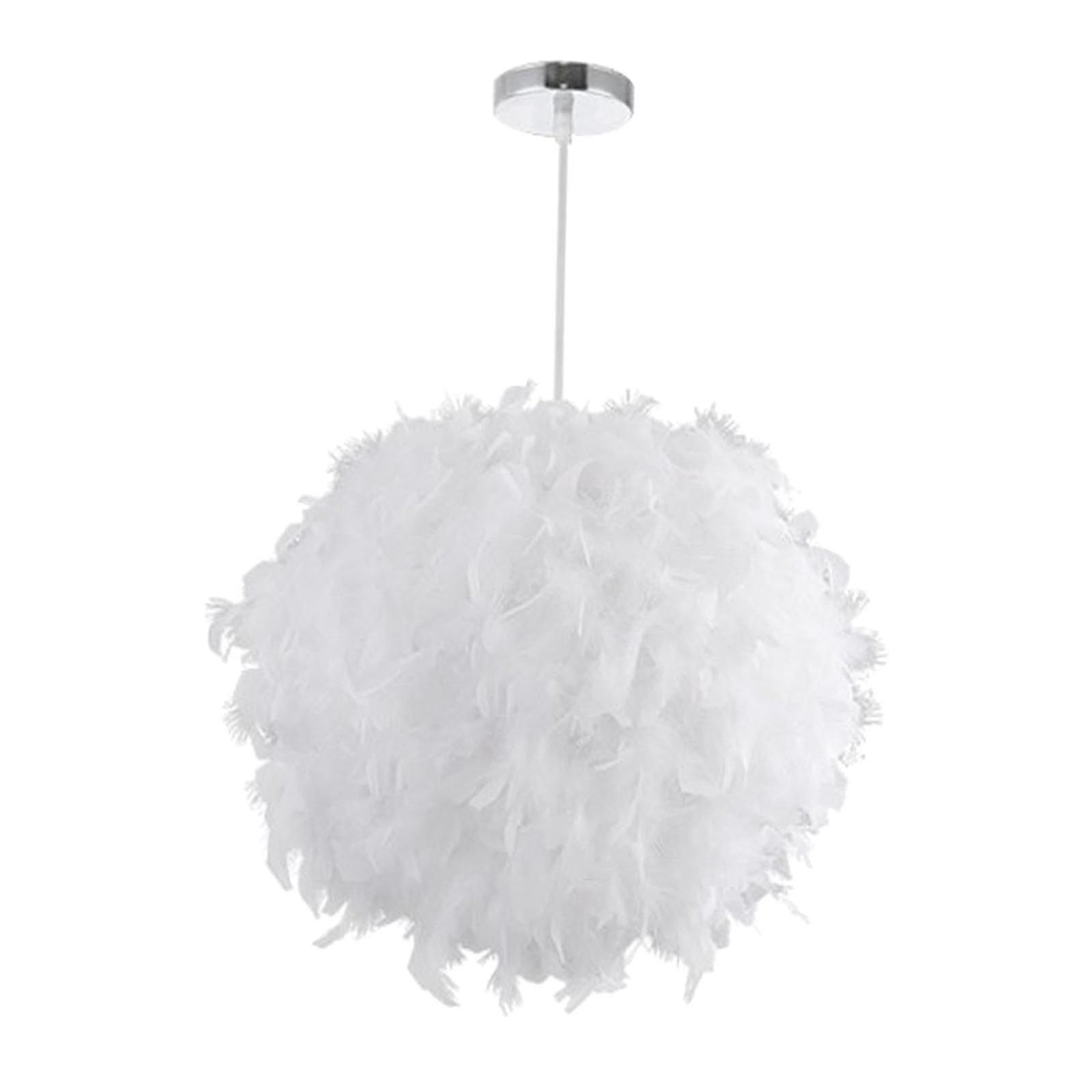 Novelty Feather Pendant Ceiling Light Fixture Chandelier, E27 Adjustable Rope
