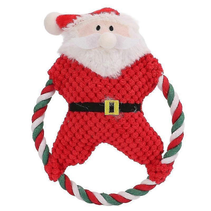 Interactive Christmas Plush Toy with Squeaker for Medium Large Dogs