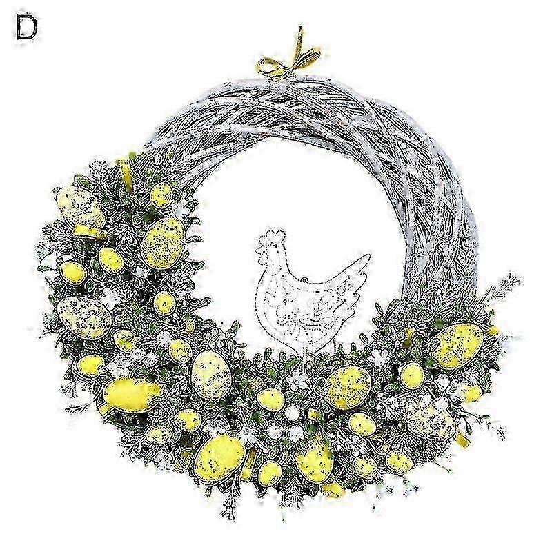 2025 Easter Display Mold Eye-catching Realistic Looking Acrylic Artificial Easter Rabbit Wreath Hanging O