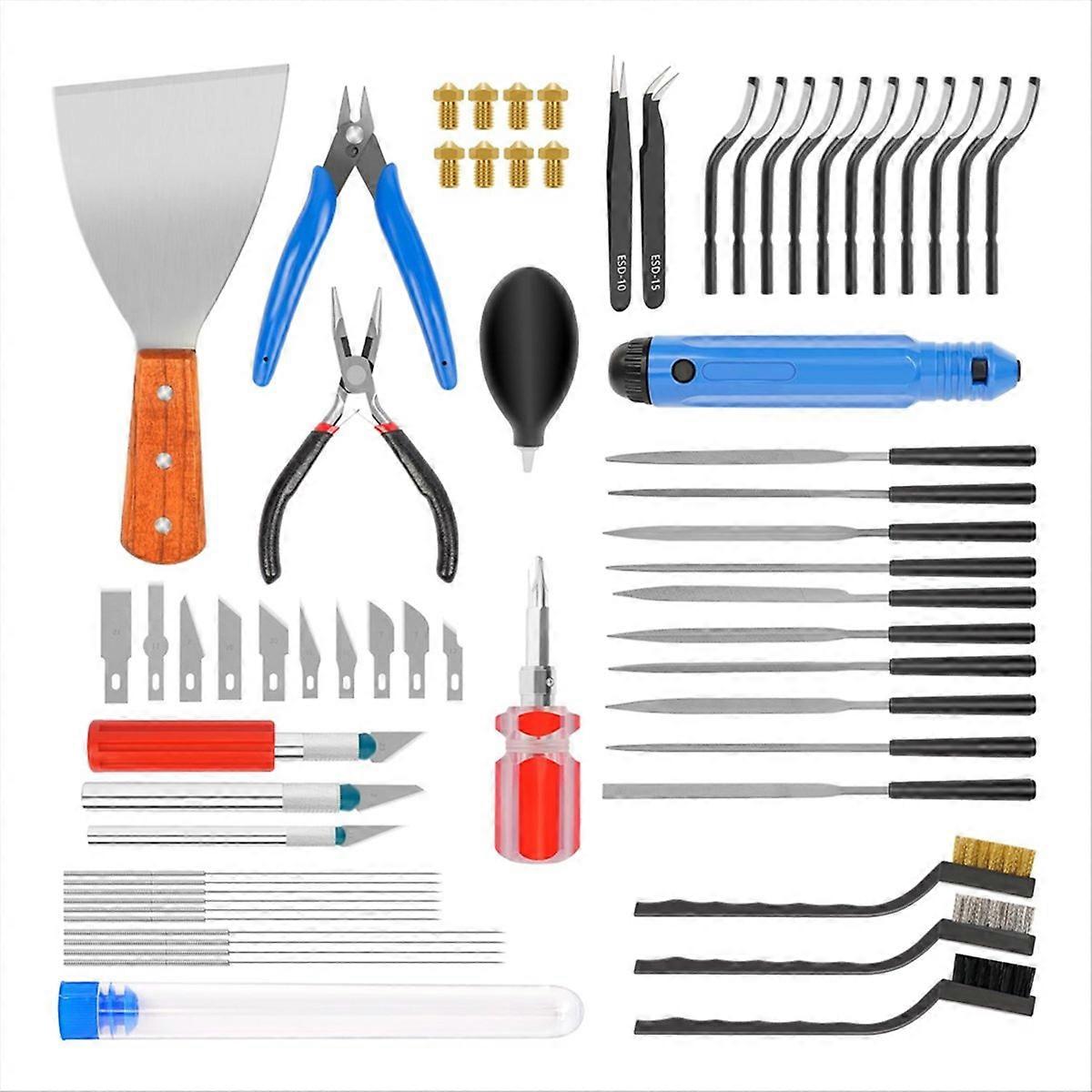 66-Pcs 3D Printed Model Refinement Tools and Accessories