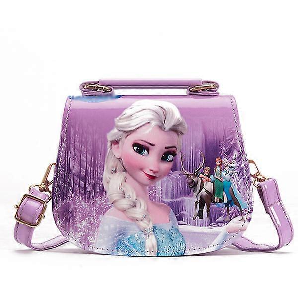 Frozen 2 Elsa Anna Princess Shoulder Bag Handbag for Kids Purple