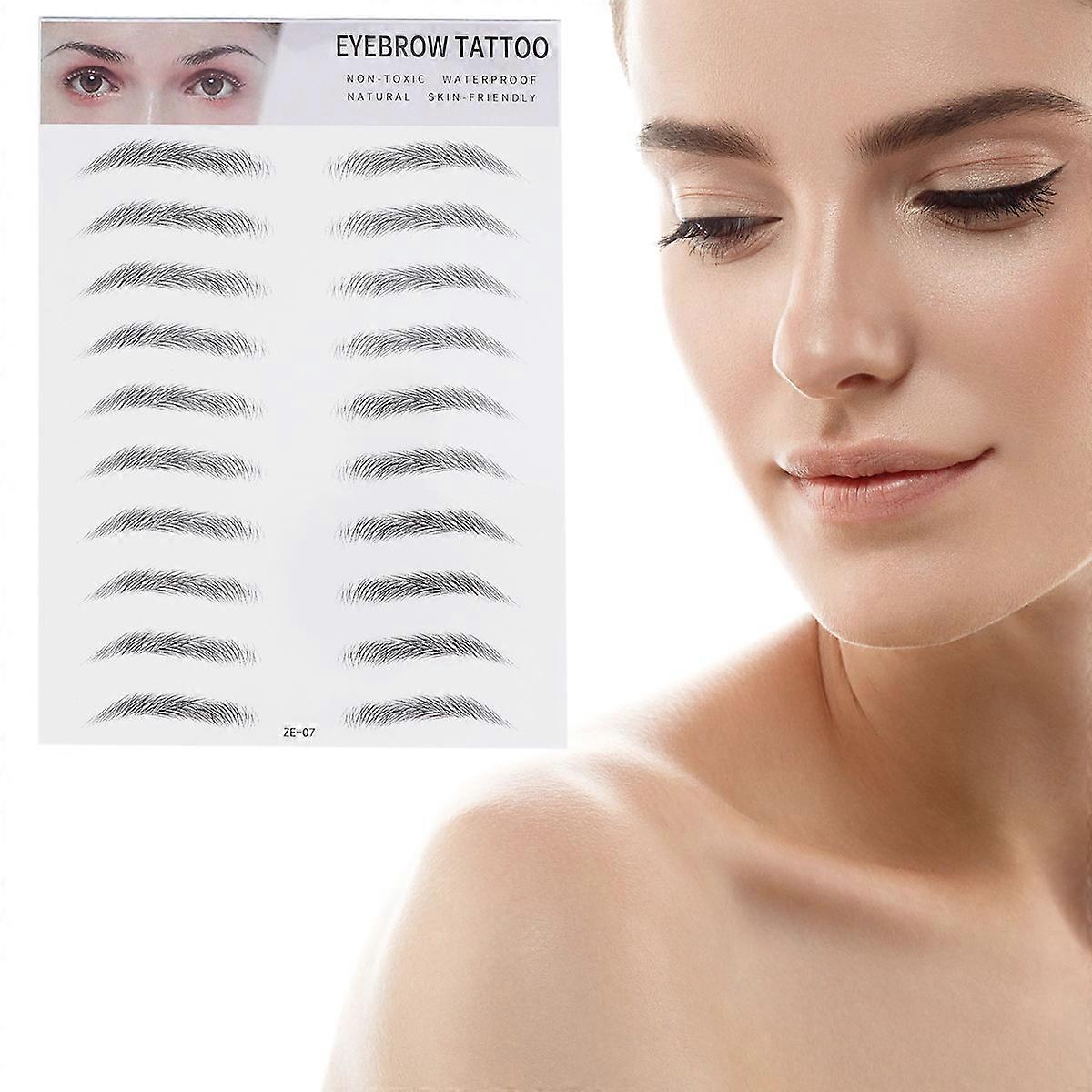 Artificial Eyebrow Eyebrow Transfer Stickers Tool for Make Up 8Pcs Black