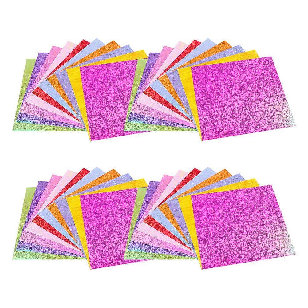 Glitter Origami Folding Paper for Handmade Crafts 100Pcs Set